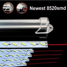 50 Cm 7020 Led Stijve Strip DC12v Led Bar Licht U-vorm Aluminium Shell Onder Kast Melkachtige Cover transparant Cover247o