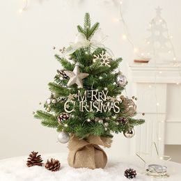 Arbre de Noël artificiel de 50 cm avec lumière LED rotation musique décorations bricolage ornements fournitures arbres maison festival arbres de Noël fournitures 2897