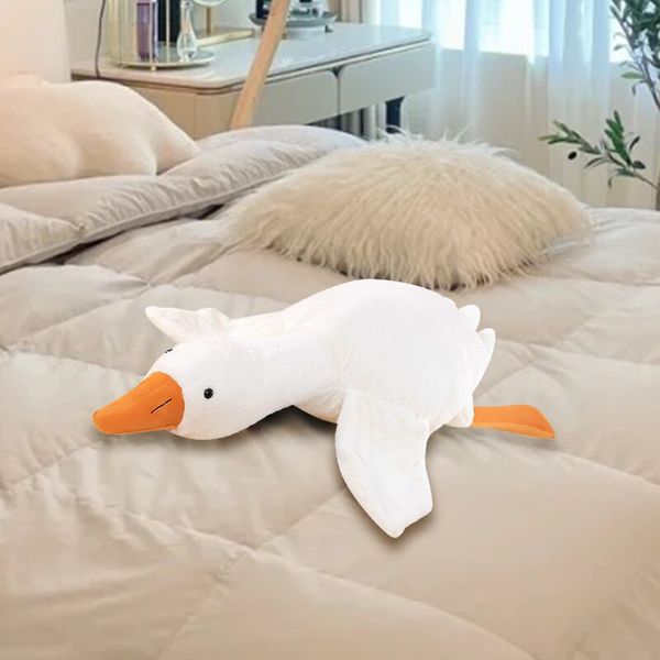 50 cm Big White Goose Peluches Big Duck Doll Soft Animal de peluche Almohada para dormir Cojín Regalos de Navidad para niños y niñas Animal Calma Hora de acostarse Peluche suave