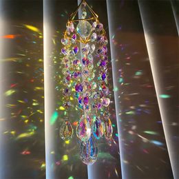 50 cm Crystal Surrater Hanging Wind Chime Garden Prismas Decorations Balconies Sun Catcher To Hang Rainbow Maker Glass Priss 240430