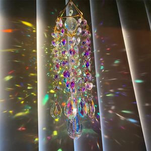 50 cm Crystal Suncatcher Hangende wind Chime tuin prismas decoraties balkon sun catcher om regenboog maker glazen prisma's te hangen 240430