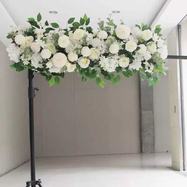 50 cm bricolage fleur artificielle rangée acanthosphère eucalyptus mariage maison fond décor fleurs rose pivoine hortensia plante mélange arc table