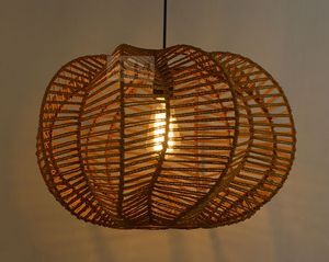 50cm handgemaakte hennep touw pompoen schaduw hanglamp koord armatuur vintage industriële retro art deco amerikaanse stijl pedant lamp myy