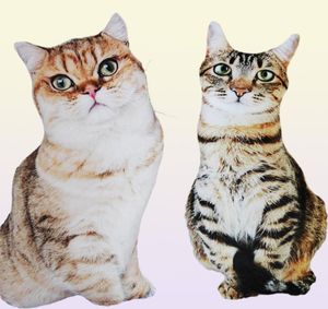 50 cm levensechte pluche kat kussen gevuld 3D print dier kat sierkussen woondecoratie cadeau voor auto mensen 2203045079846