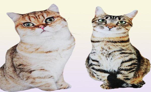 50 cm Lifeke Life Lic Cat Oreiller en peluche 3D Print Animal Cat Throw Oreiller Home Decoration Gift For Car People 2203047649104