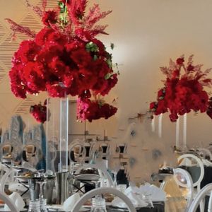 50 cm à 110 cm) Vente chaude en acrylique fleuriste décoration de mariage en acrylique Décoration de fleurs Vases de fleurs Afficher la table de gâteau de gâteau