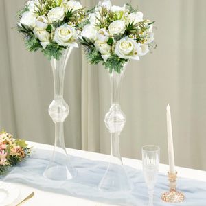 50 cm à 70 cm de haut) acrylique cristal clair embellissement trompette Table maîtresse, Vase à fleurs en plastique réversible 887
