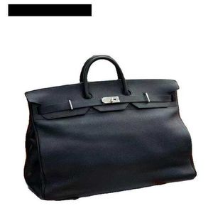 50 cm Tote -tassen HAC Designer Bag Handmade Limited Edition Custom 50 Travel voor mannen en vrouwen unisex bagage cowhide toplaag grote capaciteit platina 5rkd