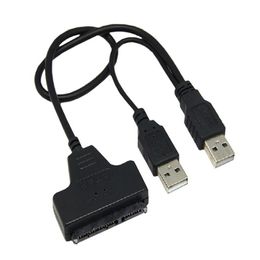 50 CM USB 2 0 SATA 7 15Pin naar USB 2 0 Adapter Kabel voor 2 5 HDD Laptop Harde Schijf Drive315H