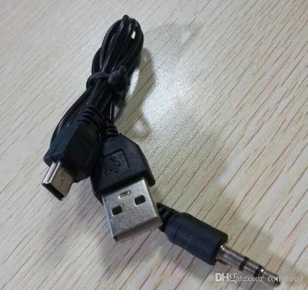 Câble adaptateur de connexion USB Mini mâle à mâle, 50cm, USB 2.0, 5 broches, Standard + prise Audio AUX 3.5mm, pour haut-parleur, lecteur Mp3 MP4