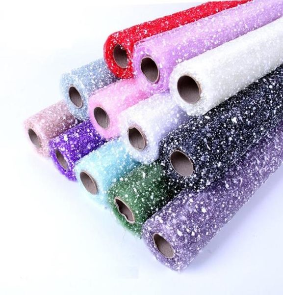 50cm4 Yard Snow Dot Gauze Fleur Papier D'emballage De Mariage Fête D'anniversaire Décoration Fleuriste Fournitures Scrapbook Matériaux 252 N23908373