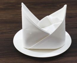 50 cm50cm Norma de servilleta blanca el algodón de restaurante Toallas para el hogar de la casa Toallas de mesa de cocina de la cocina de la tela GGA21312938556