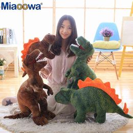 50 cm 80 cm Simulation dinosaure câlins en peluche dinosaure coussin tyrannosaure Rex poupées enfants filles cadeaux J220729