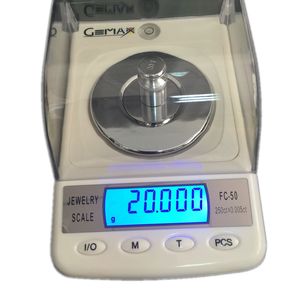 Freeshipping 50g 0.001g Jewelry Diamond Gem Carat Digital Electronic Scales Portable High Precision Counting Laboratory Balance 6units FC-50