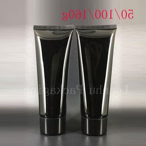 50g 100g 160g Lege Zwarte Zachte Knijp Cosmetische Verpakkingen Hervulbare Plastic Lotion Crème Buis Schroefdeksels Fles container Cvpmw