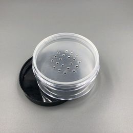 50g 50 ml de plástico vacío vacío hojaldre hojaldre cara polvo de polvo de polvo de maquillaje cosmético frascos recipientes con tapa de tamices