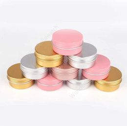 50g aluminium cosmétique bouteille couvercle à vis rond en aluminium pot canettes maquillage vide baume à lèvres cosmétiques conteneur 3456pcs DAW493