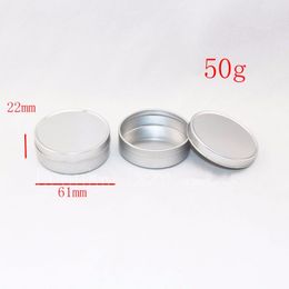 Tarro de crema cosmética de aluminio de 50 g, caja de aluminio vacía de 50 ml, envase de lata de embalaje de cosméticos envío rápido F1213