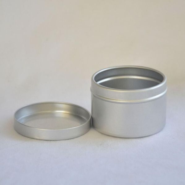 Pots de crème en aluminium vides de 50 g Boîtes en aluminium de 50 ml, contenant de baume à lèvres en métal