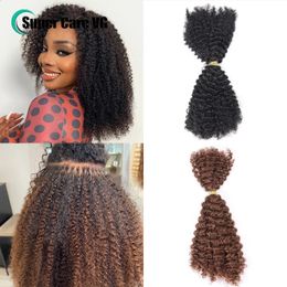 50G HUIST HAAR HIEKTE BULK VOOR ZWARTE VROUWEN VLAAGING Kinky Kinky Curly Locs Virgin Peruaans Haar Dubbel getrokken geen inslag 240407