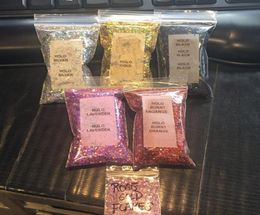 50g dans 1 sac personnalisé Chunky Holographic Glitter mélange Bundle Loose Glitter cosmétique 25 couleurs