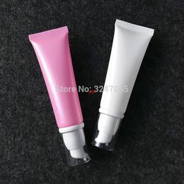 50 g / ml 10/30 / 50/100 stks lege cosmetische slang zachte luchtloze lotion / emulsie witte buis, roze stichting vacuüm tubehigh qualtity