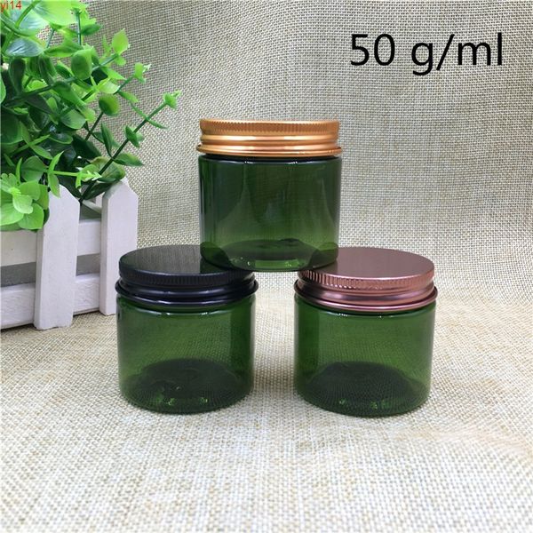 50 g/ml vert Transparent en plastique bouteille pot couvercle à vis crème Lotion pommade pilule bain petit échantillon emballage bouteillesbonne quantité