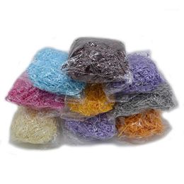 50g paquet papier pour bricolage déchiqueté papier froissé confettis cadeaux boîte matériel de remplissage de mariage fête d'anniversaire décoration fournitures 11987