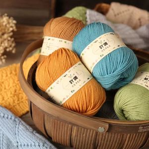 Fil de laine doux, 50 g/ensemble, tricot à la main pour bébé, laine peignée chaude, fil à Crochet, pull à tricoter, 39 couleurs