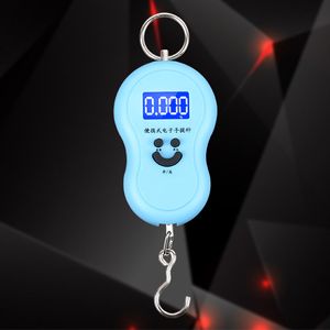 Mini equipaje inglés con calabaza retroiluminada, 50kg, exprés, cocina, compras de alimentos, pesca, paquete de viaje, báscula electrónica portátil