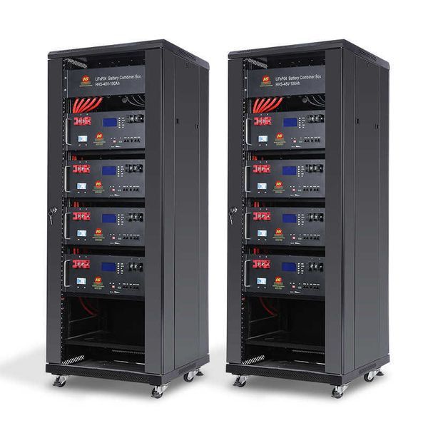 Batteries 50kw Serveur 48v Batterie au lithium montée en rack Batterie empilable 50 kwh