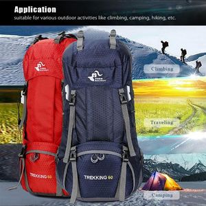 50L 60L Männer Rucksack Wasserdicht Rucksack Rucksäcke Männlichen Hohe Qualität Unisex Nylon taschen Bergsteigen Camping Wandern Reisetasche