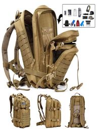 50L Capacidad Hombres Ejército Táctico Gran mochila impermeable deportivo al aire libre Senderismo Cazación de campamentos Bolsas de mochila 3D para hombres1618762