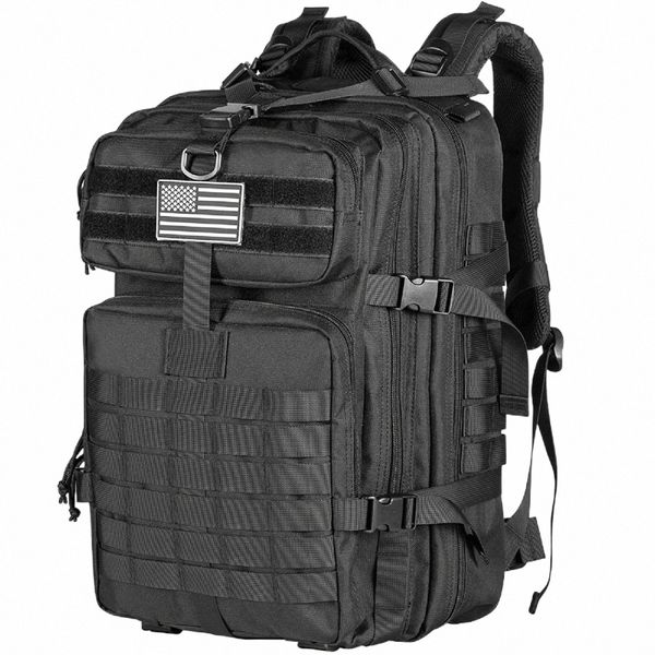 50l Hombre / Mujer Senderismo Trekking Bolsa Mochila táctica militar Ejército Molle impermeable Bug Out Bag Viaje al aire libre Cam Mochila S2Ck #