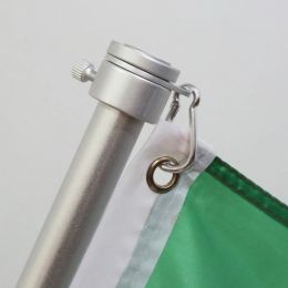 50 lb 2pcs Anneau de mât en alliage en aluminium avec kit de montage de drapeau rotatif à crochet carabiner