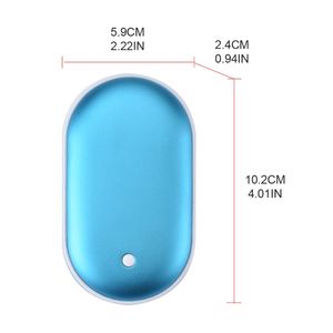 50 lb Portable Mini Hand Warmer 2 en 1 USB RECHARGAGE COBLASTONE POCKEMP MOBILE BANK POWER REATIVE Cadeaux d'hiver pratiques réutilisables