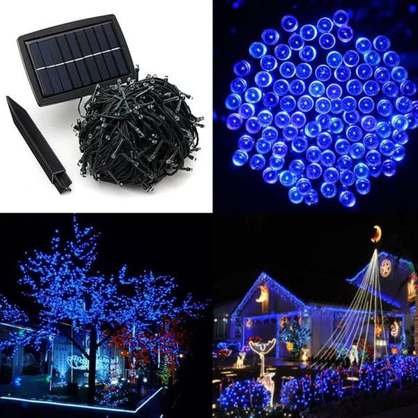 Bande lumineuse féerique à énergie solaire, 50M, 500 LED, pour Festival de noël, lumières, batteries rechargeables, pour la décoration du jardin, 219w