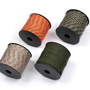 50m 7 kern parachute touw 4 mm buiten polyester parachute touw camping survival paraplu tent bundel