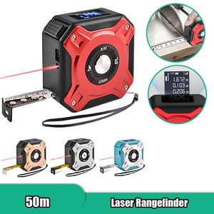 50M Digitale Laser Meetlint Laser-afstandsmeter Nauwkeurige Afstandsmeter Bouw Roulette Intrekbare Meetinstrument 240105
