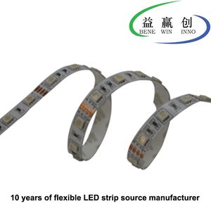 50m / partij 8/10 mm SMD5050 Flex LED Strip 60 LED's / M LED-tape Light 14.4W / M Flexibele riemlamp