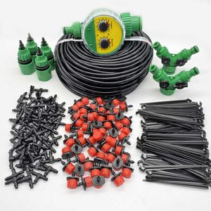 50m Self Automatic Garden Watering System Water Drip Irrigatiesysteem Plant Watering Kit Irrigatie Drippers Mist Set 210622