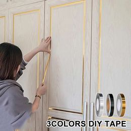 50m Wall Borde Sier Stickers Gouden vloerrand Waterdichte naad Gap plafond Home Decoratie Zelfadhesieve tegeltape 230531