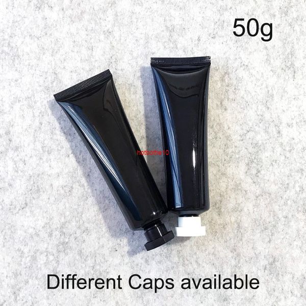 50ml Tube cosmétique en plastique noir 50g maquillage crème nettoyante pour le visage conteneur lotion de soin de la peau bouteille d'emballage livraison gratuite