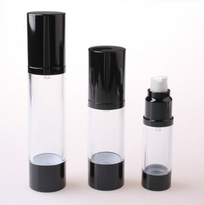 50 ml Classic Black Vacuum Pompe sans air bouteille cosm￩tique Essence Huile Lotion Packaging Rechargeable Bouteille Lin3448