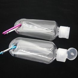 Bouteille de pulvérisation d'alcool vide de 50 ml avec crochet porte-clés bouteilles de désinfectant pour les mains en plastique transparent transparent pour voyage Lhgua Ntfqb