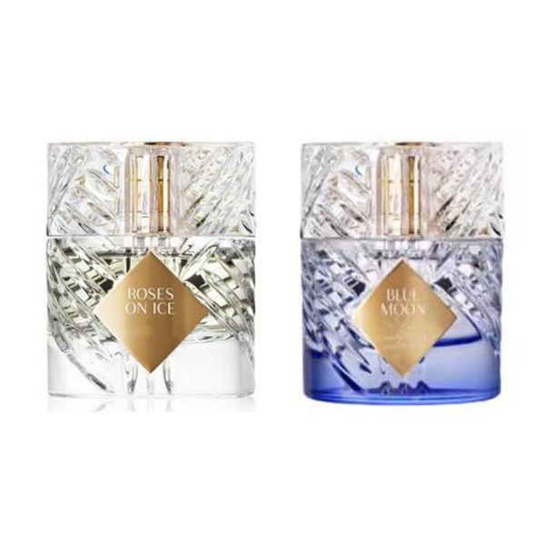 50 ml Epack Angels partagent les roses sur la glace Blue Moon Ginger Dash PARFUMS COLOGNE Spray de haute qualité Femme Pragances Eau de Parfum Long durable odeur forte Edp Mo lg Strg