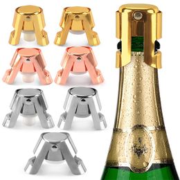 Roestvrijstalen flesstopper Siliconen wijn Champagne Stoppers Creatieve Stijl Wijn Mond Makkelijk te gebruiken DHL verzending