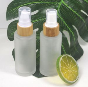 20 ml 30 ml 50 ml 80 ml matglas lotion fles hout korrel bamboe dekking cosmetische huidverzorging productcontainer verpakking