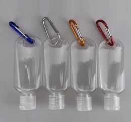 50 ml hand sanitizer fles lege alcohol navulbare fles met sleutelring haak helder transparant plastic
