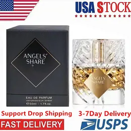 50ml Kilian Angels' Share Colonia Mujer Perfume Fragancia En stock Eau De Parfum Spray de calidad superior Envío rápido Intenso 1.7Fl OZ